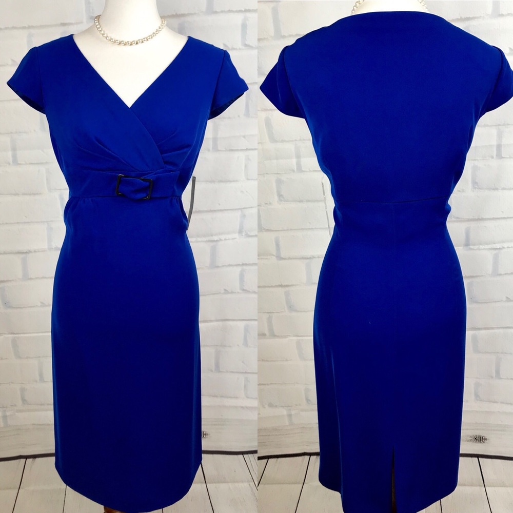 T A H A R I : “Ingmar” Belted Sheath Dress